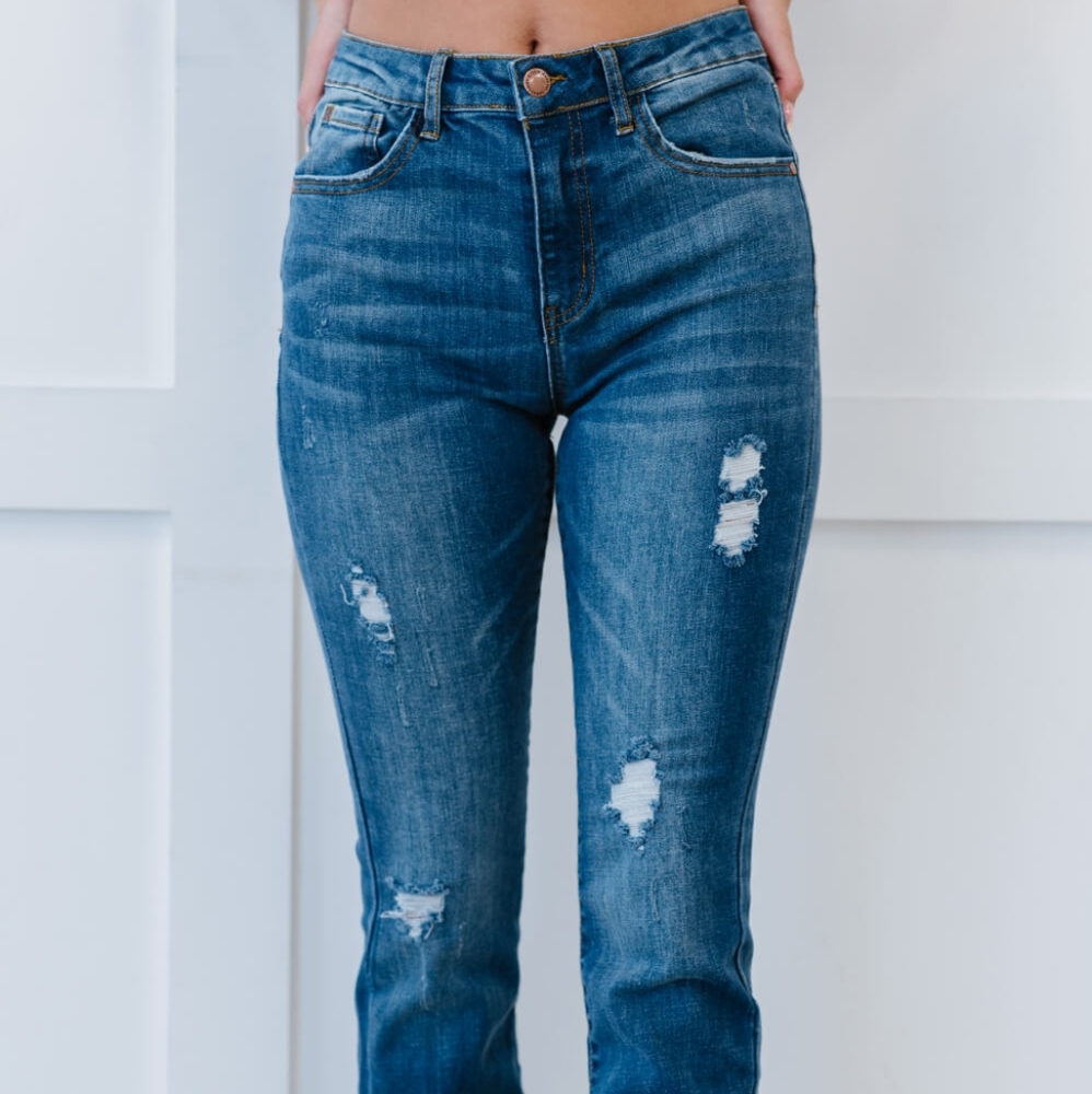 🔥NWT RISEN Traveler Full Size Run High-Waisted Straight Jeans
